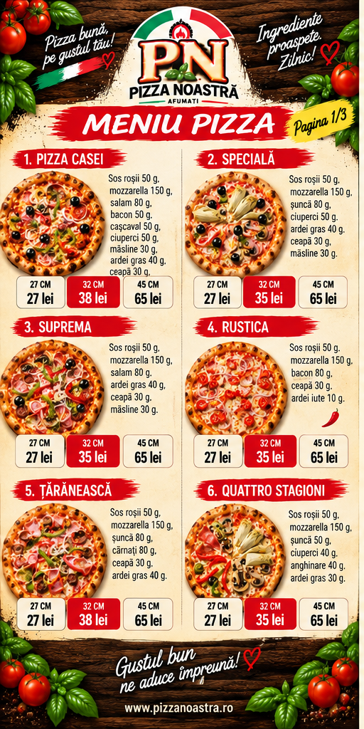 Meniu Pizza Noastră — pagina 2