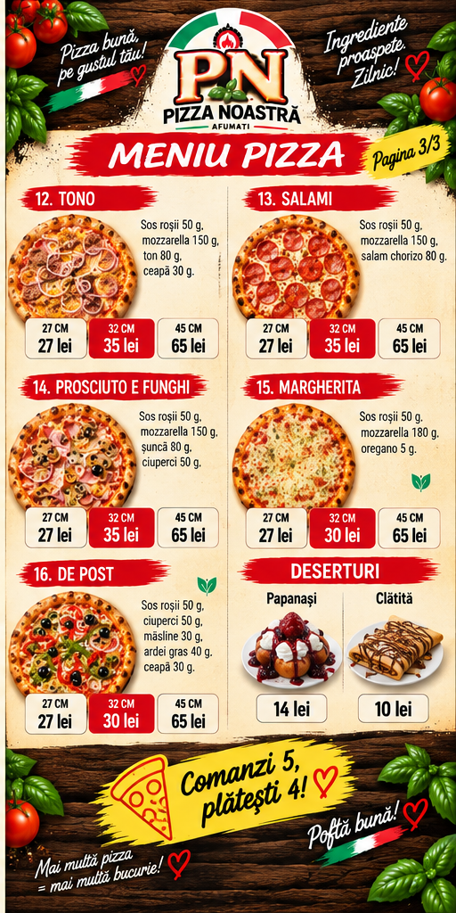 Meniu Pizza Noastră — pagina 4